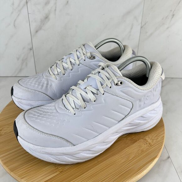 Hoka One One Bondi SR Womens Size 9 White Slip Resistant Sneakers Shoes 1110521 - Picture 3 of 8